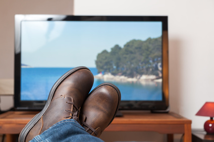 Erholung und Entspannung in einem Fernsehsessel